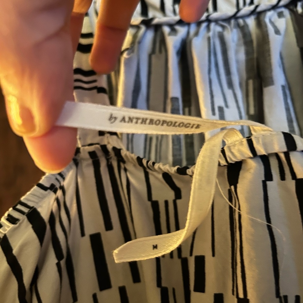 Anthropologie Navy and Cream Bubble Maxi Dress - Picture 6 of 9